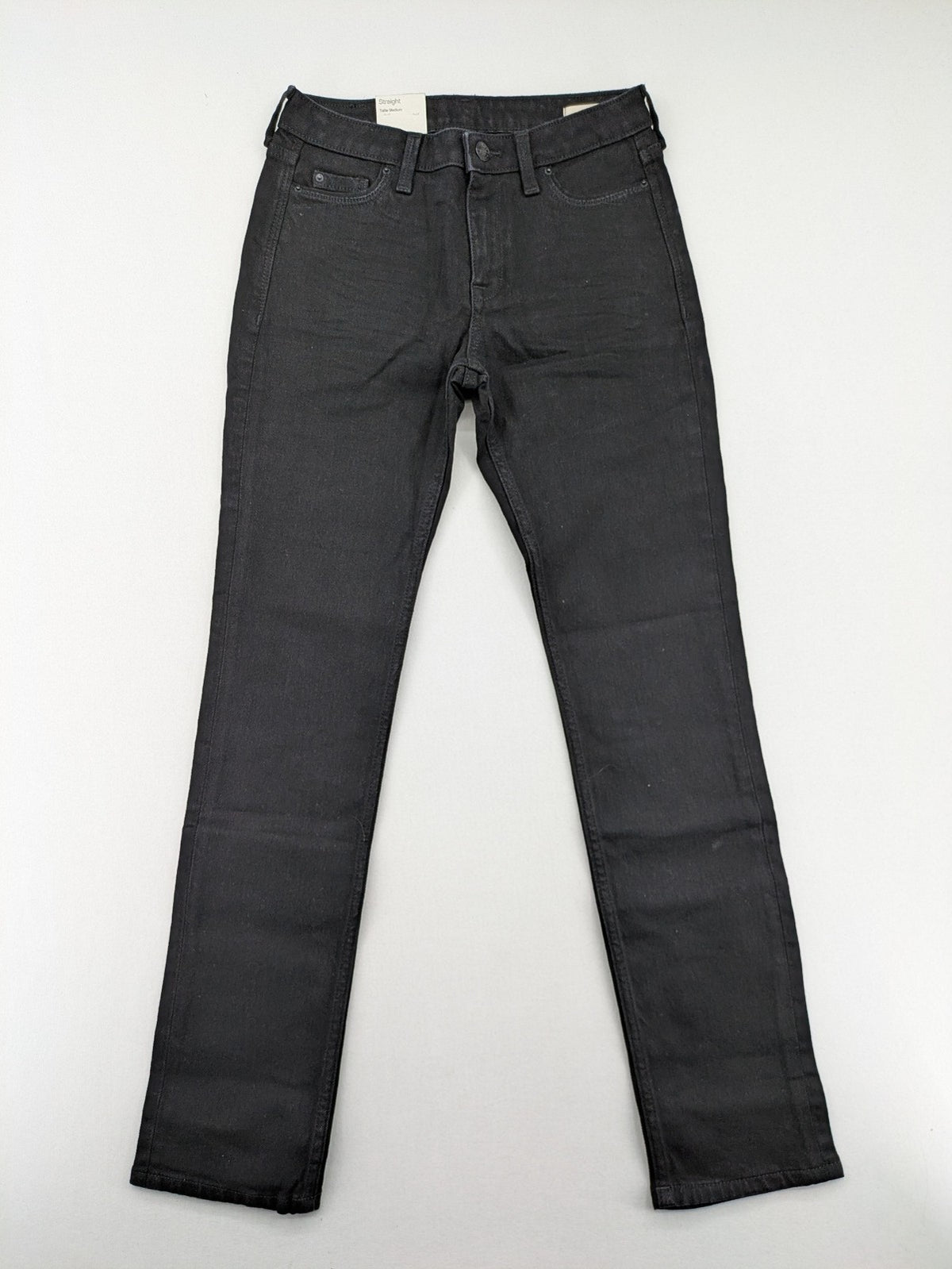 Esprit grey straight jeans with medium rise, classic denim style, zip and button closure.