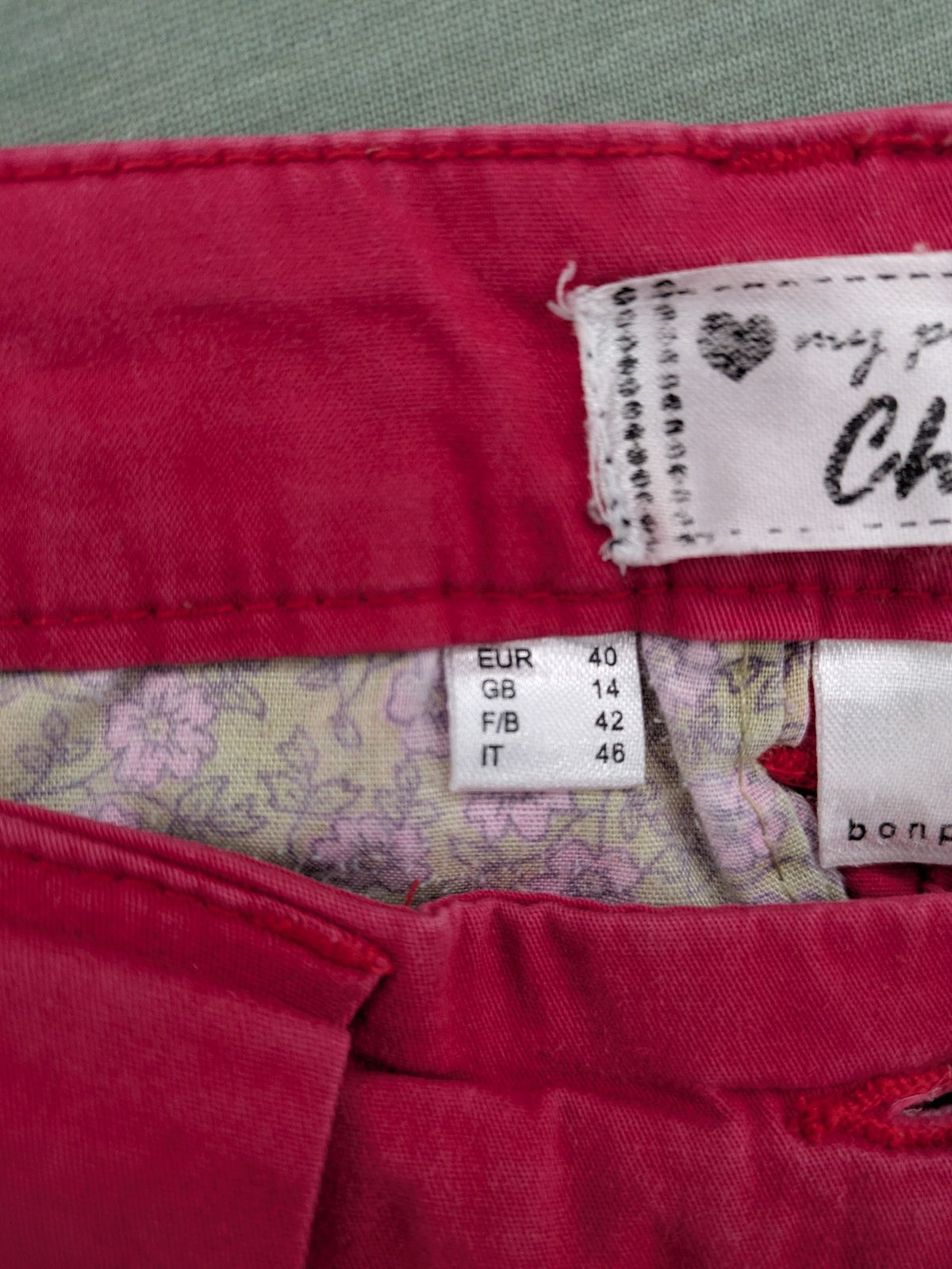 bpc bonprix collection pink chino pants cotton stretch with classic cut and side pockets