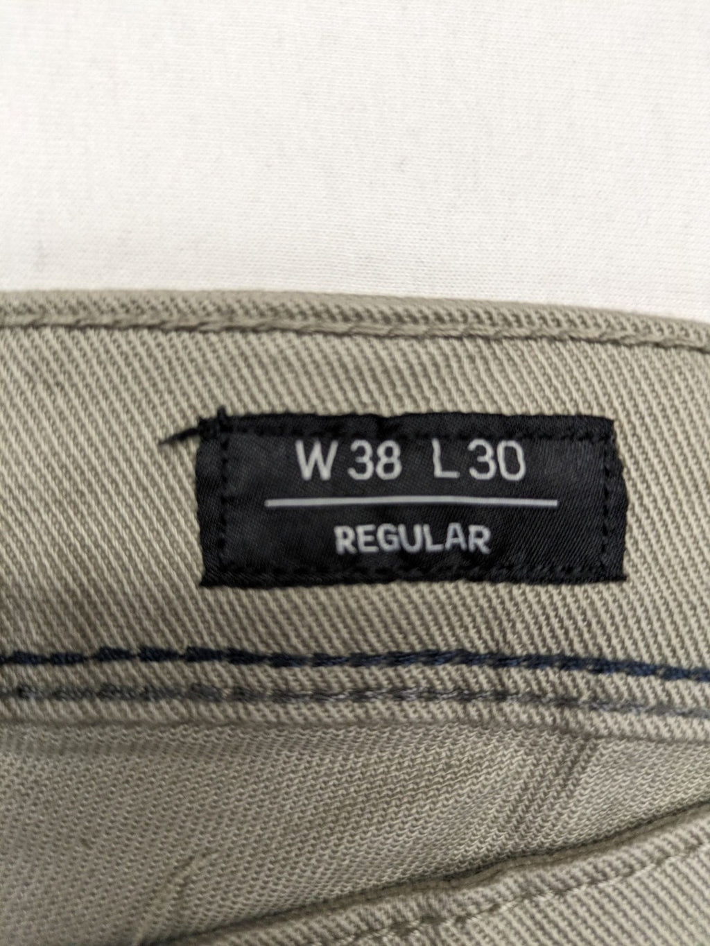 C&A beige chino pants regular fit cotton stretch material with classic straight leg design