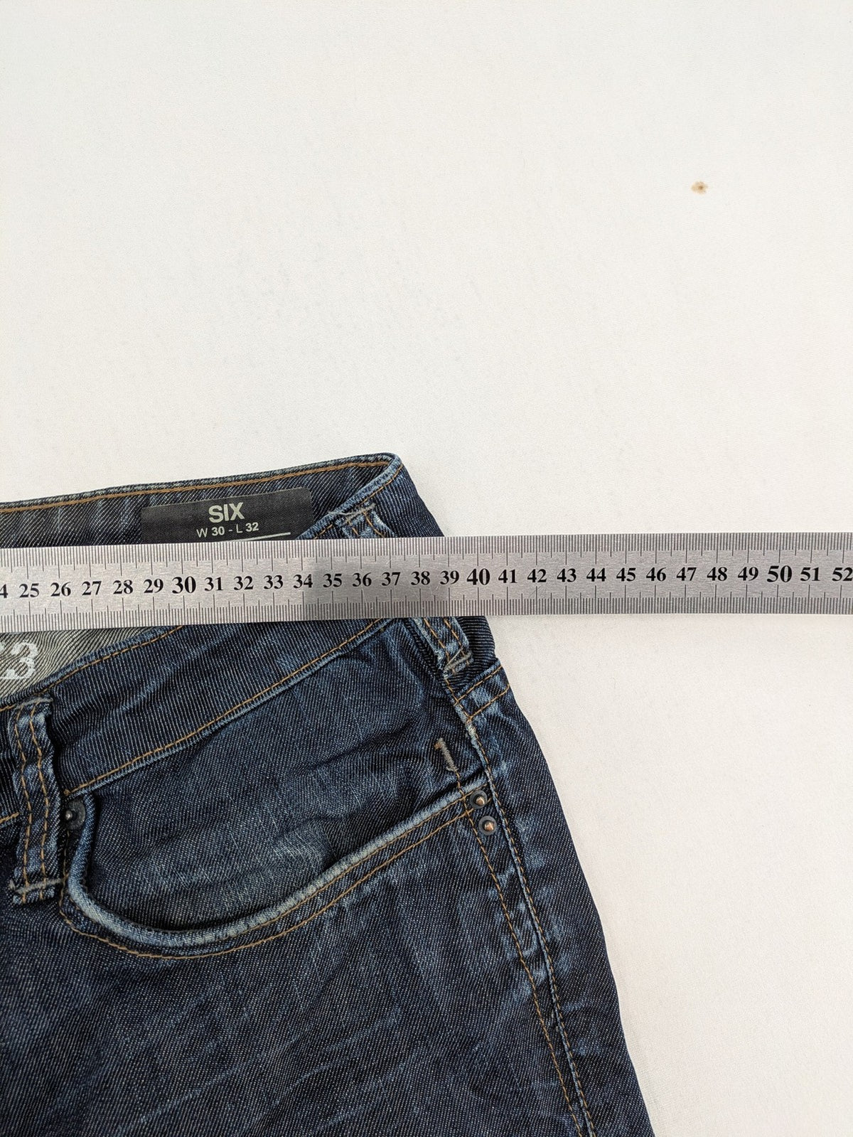 Buffalo David Bitton blue straight jeans dark wash denim five-pocket design