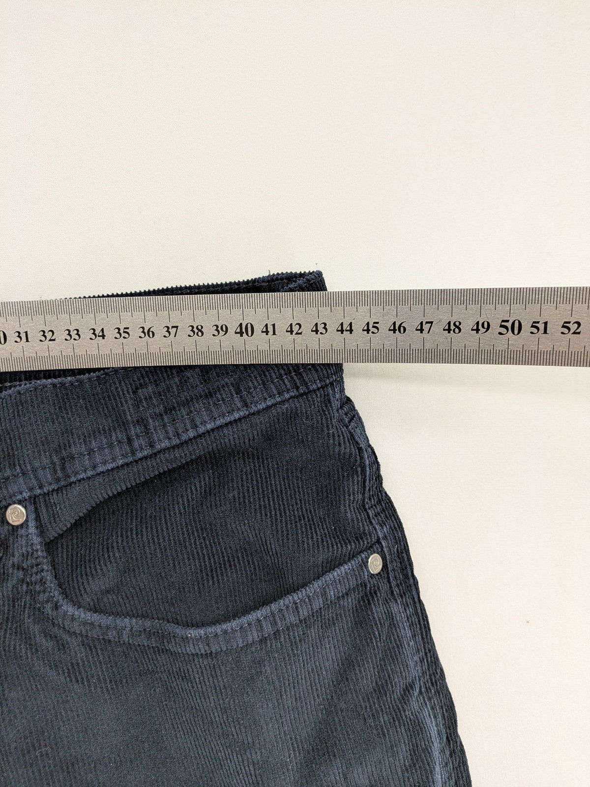 Pierre Cardin grey tapered cord trousers 5-pocket design soft cotton blend