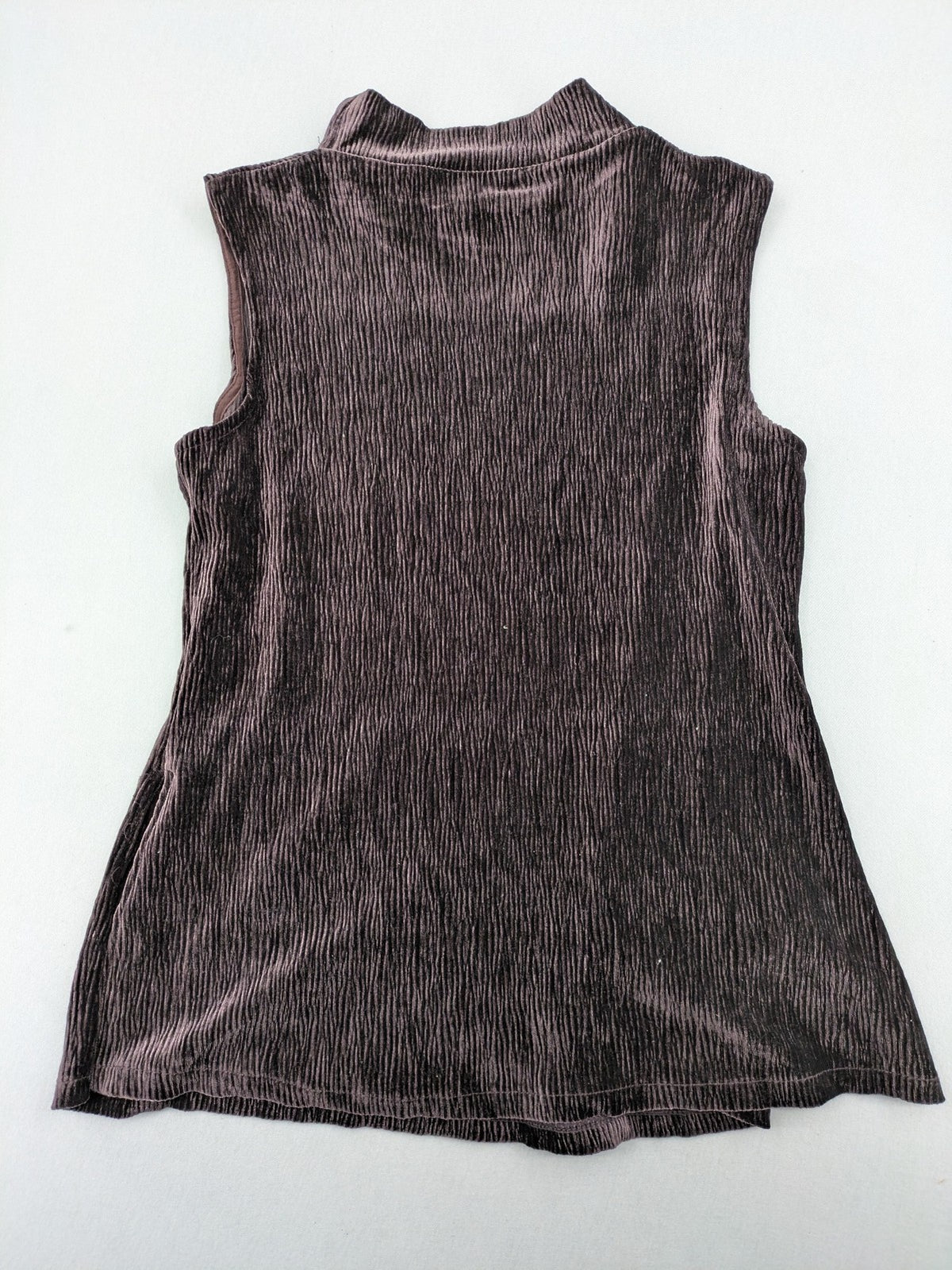 MNG purple A-line dress with standing collar, crinkle velvet texture.