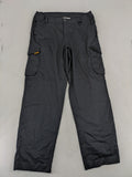 DHL grey cargo pants with iconic logo and multiple pockets, made from stretch cotton.