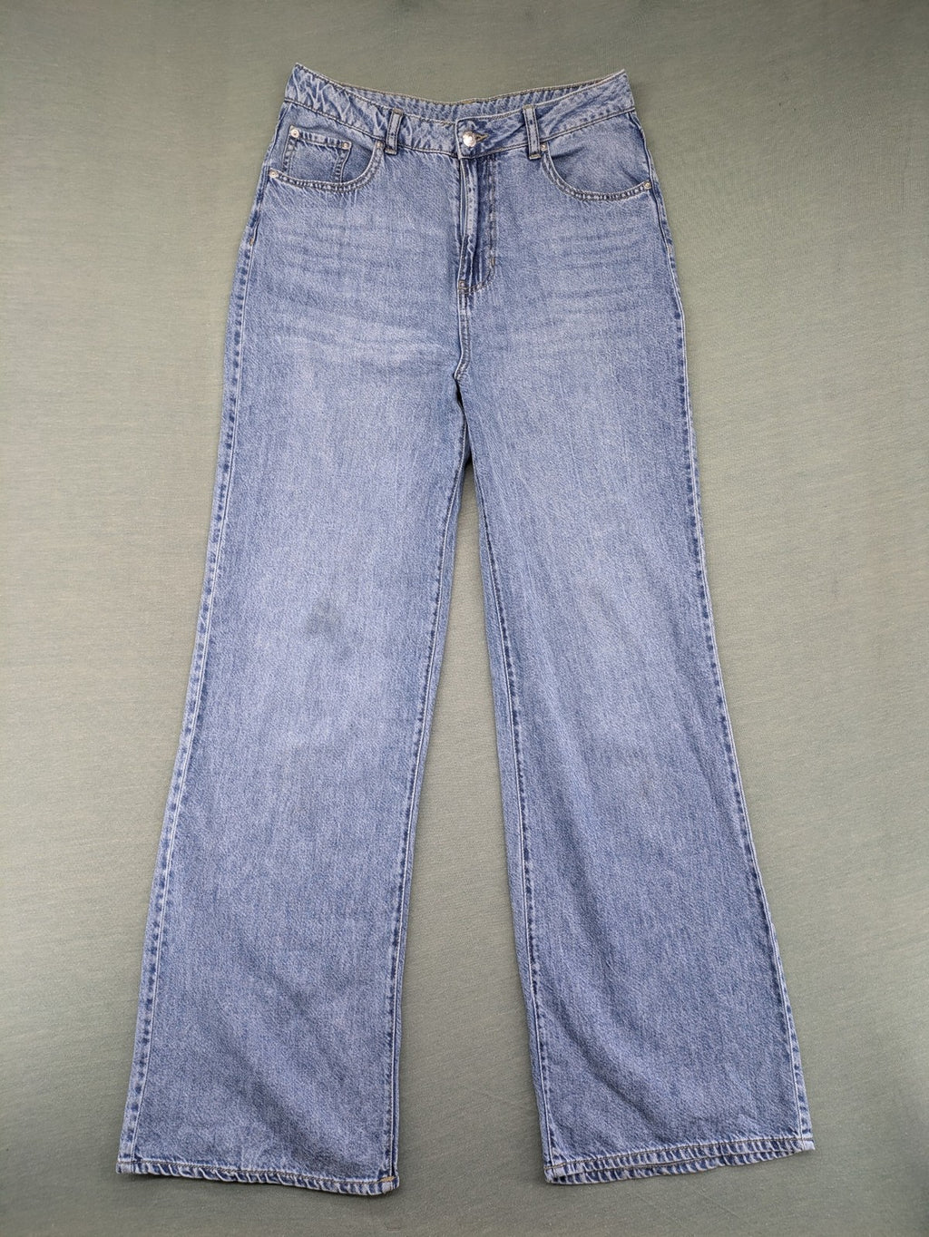 Janina blue wide leg jeans high waist loose fit soft cotton-lyocell blend