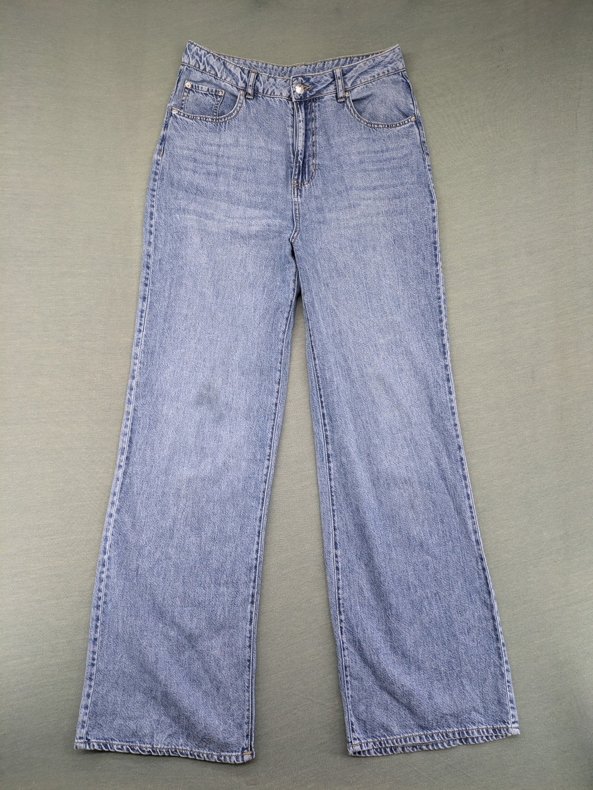 Janina blue wide leg jeans high waist loose fit soft cotton-lyocell blend