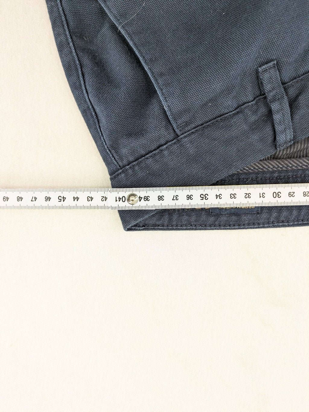 Paul Hunter navy chino pants regular fit cotton blend with stretch for comfort.