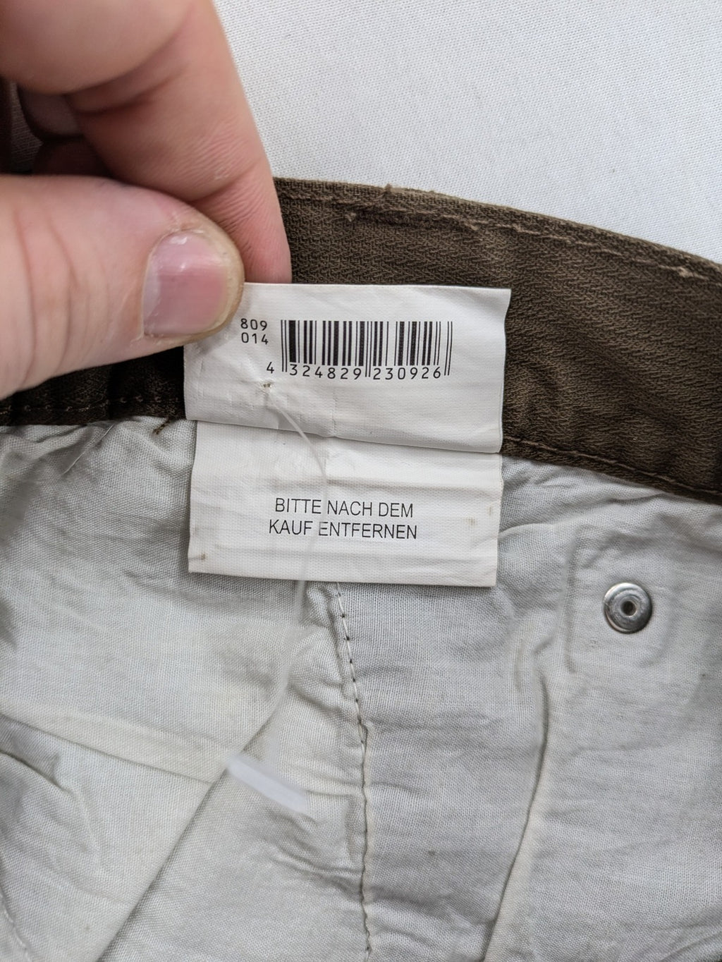 Jan Paulsen khaki straight jeans 5-pocket design soft corduroy material