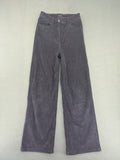 Tally Weijl grey cord pants wide leg high waist five-pocket design
