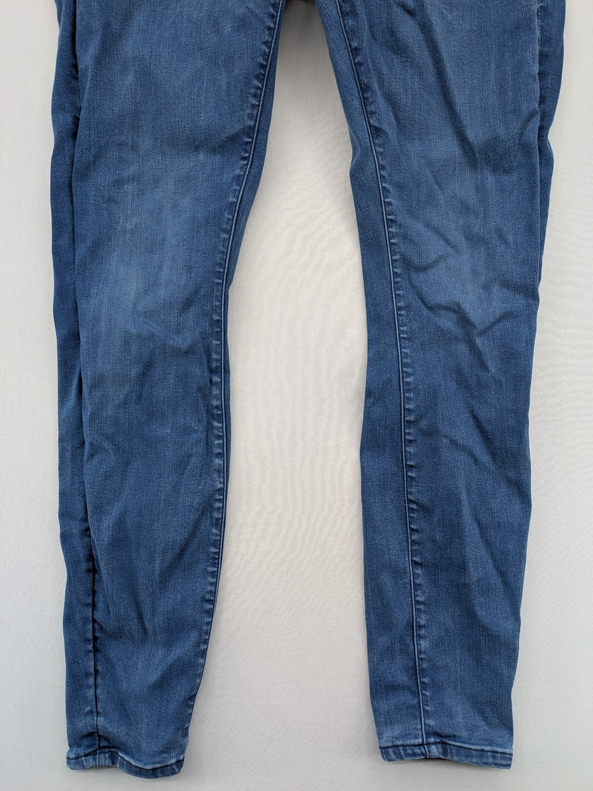 G-Star Raw blue high super skinny jeans with medium wash and logo details.
