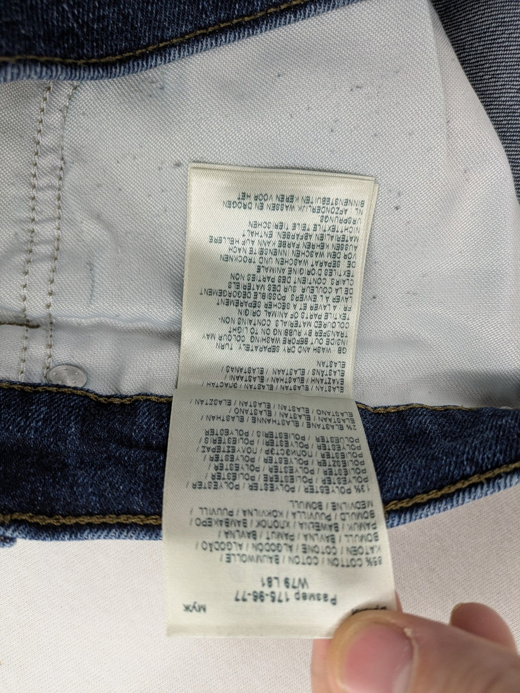 Lee straight jeans blue stretch denim classic 5-pocket design with natural fading