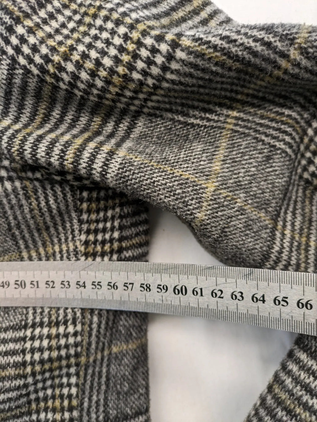 Clockhouse grey check shacket jacket with quilted lining and logo detail.