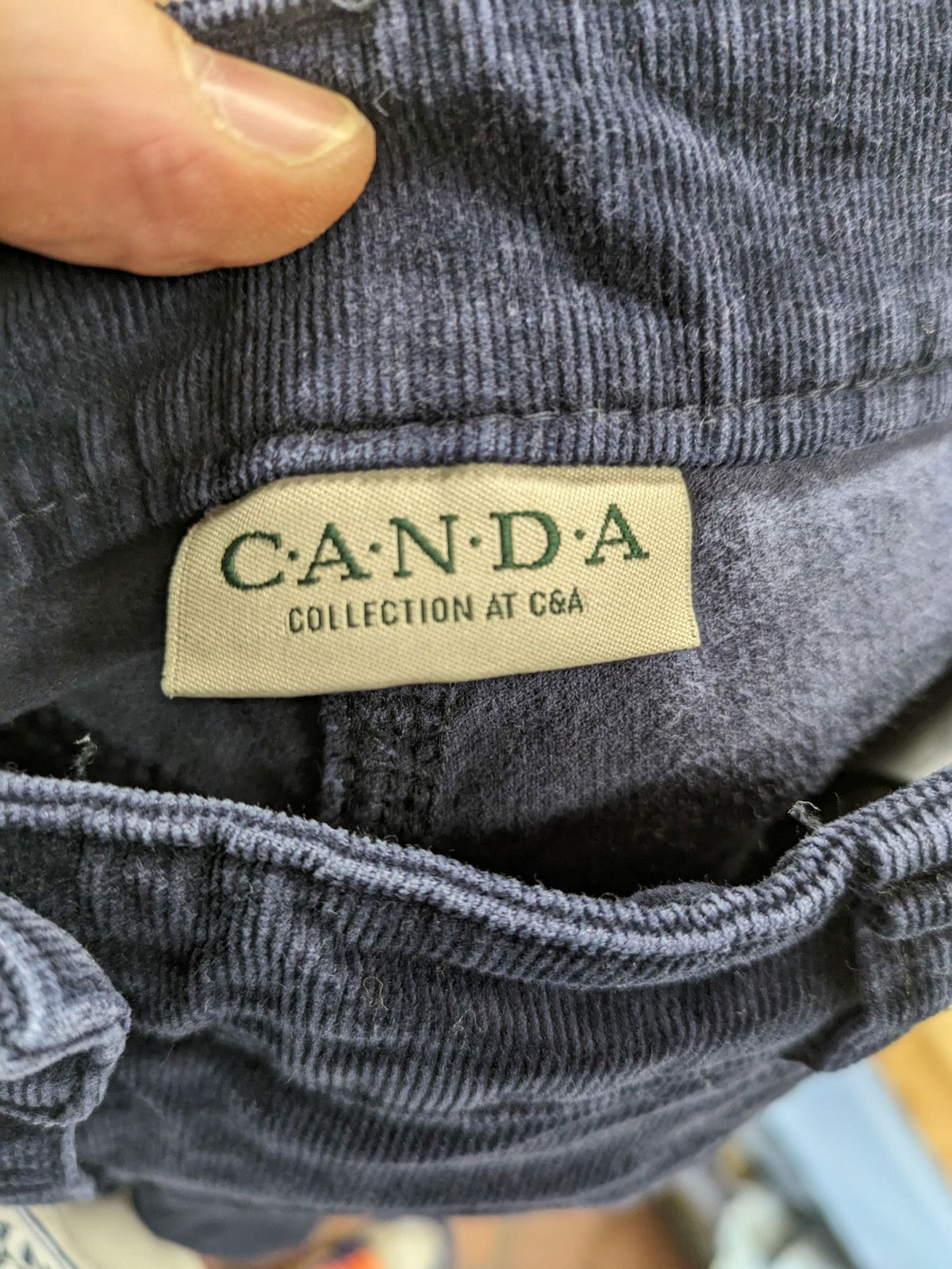 C&A navy pants classic 5-pocket design soft cotton blend with stretch