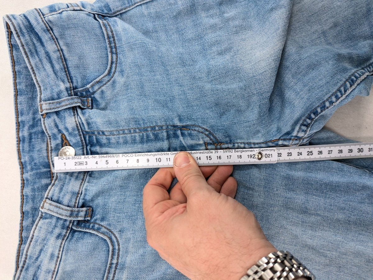 H&M Divided blue skinny jeans high-waist design five-pocket style stretch denim