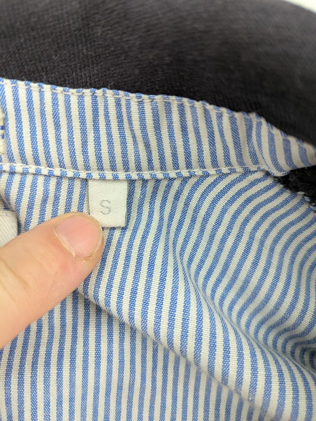 Marc O'Polo grey sweatblazer jacket, structured organic cotton, elbow patches, striped inner lining.