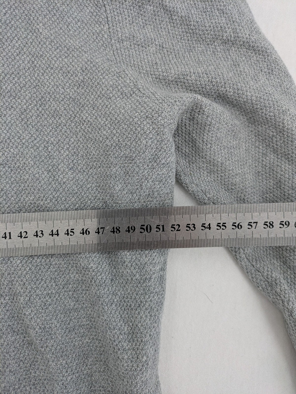 Threadbare grey turtle neck jumper with textured knit and dark grey collar trim.