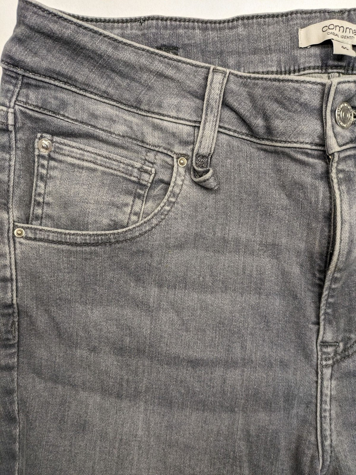 Comma grey skinny jeans washed look stretch denim casual identity