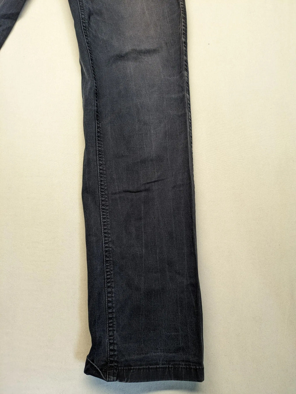 Kariban chino pants washed black cotton blend with front and back pockets.