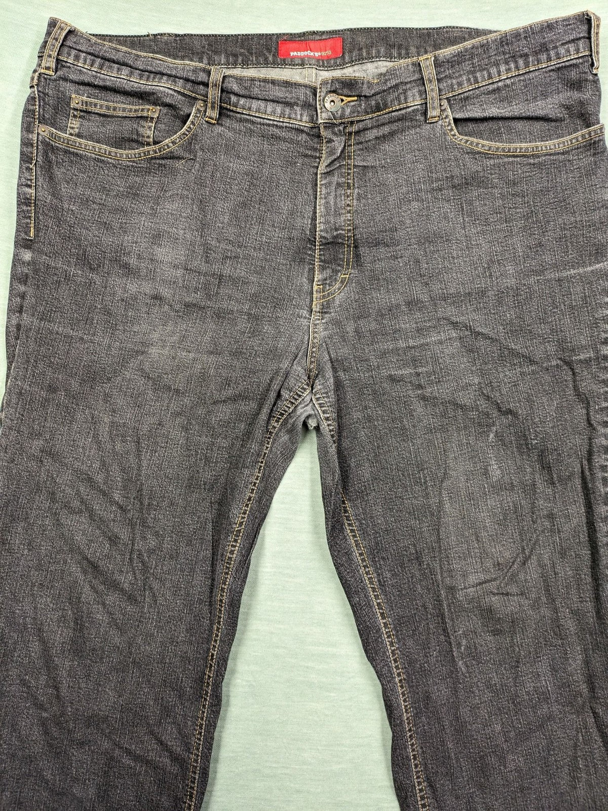 Paddock's straight jeans dark wash grey cotton-stretch denim with classic straight leg design.