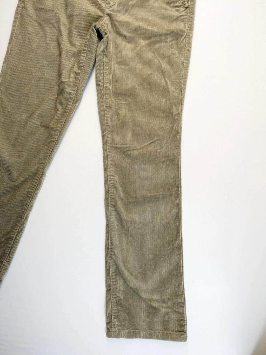 Esprit khaki pants with classic button fly, straight leg, and front pockets.