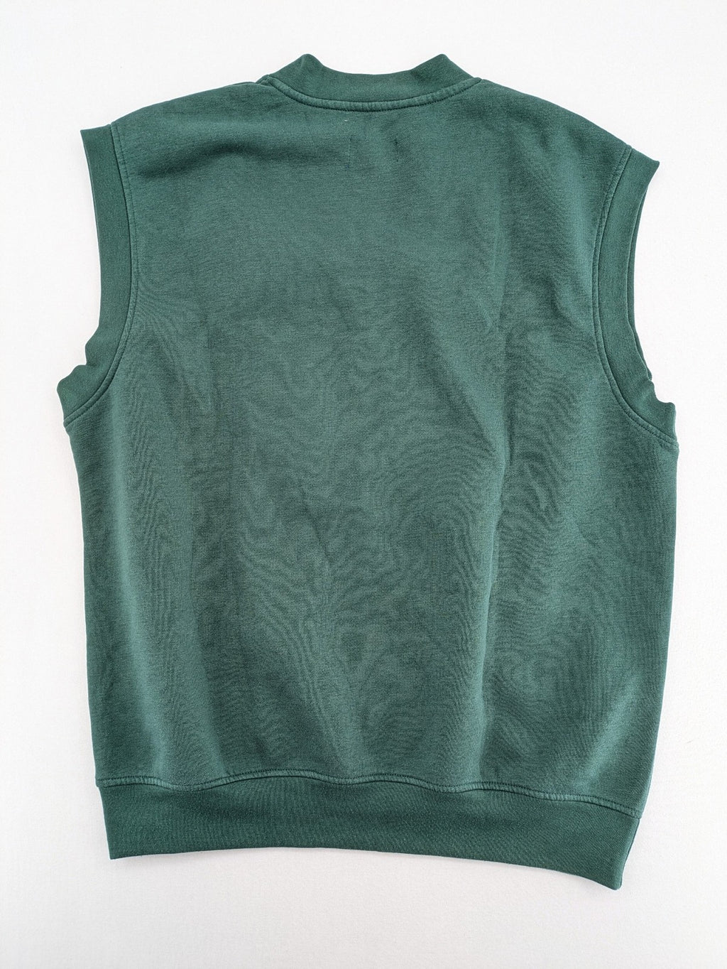 Jack & Jones Originals green vest with embroidered Athletic Club 1990 logo and V-neck.