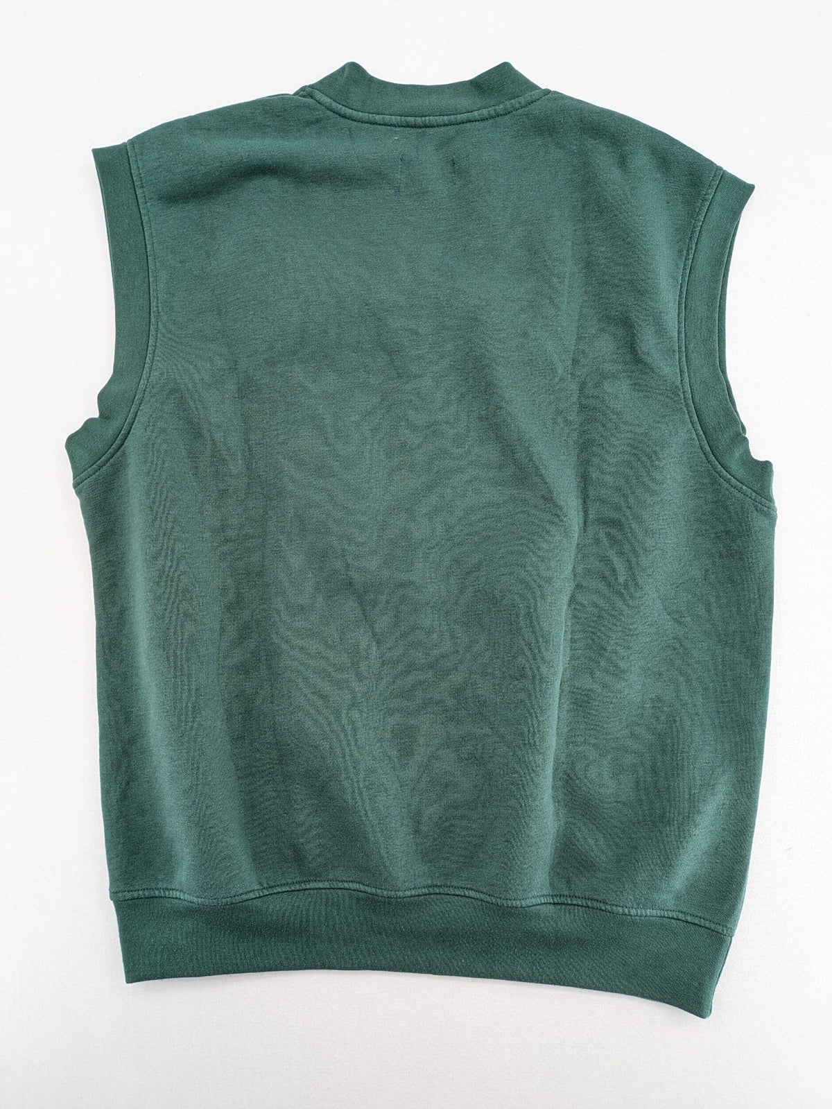 Jack & Jones Originals green vest with embroidered Athletic Club 1990 logo and V-neck.