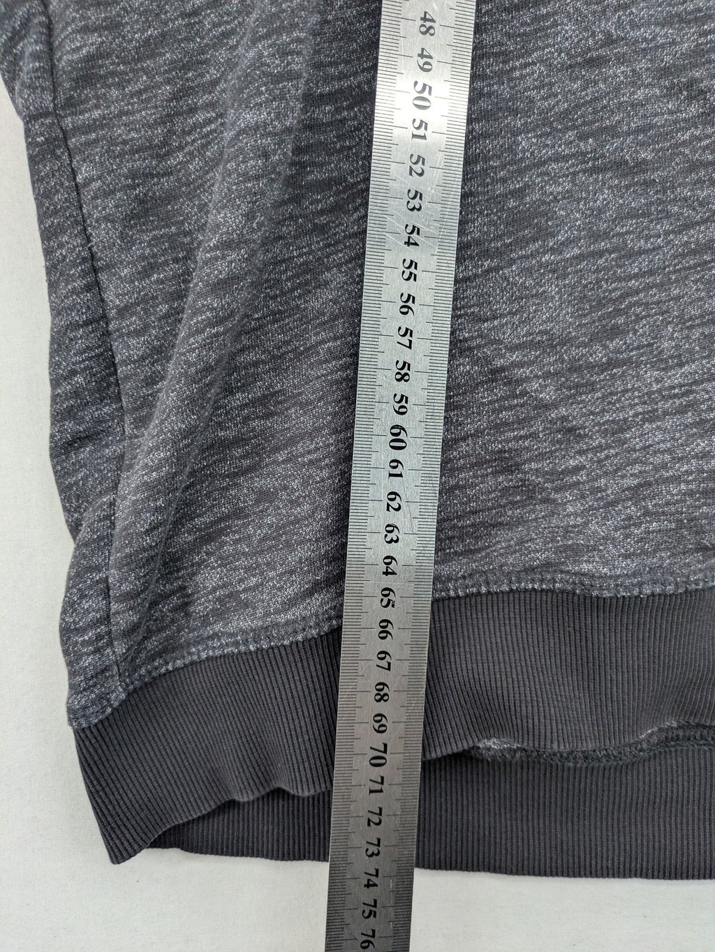 Straight Up grey turtle neck jumper with zip collar and subtle graphic print.