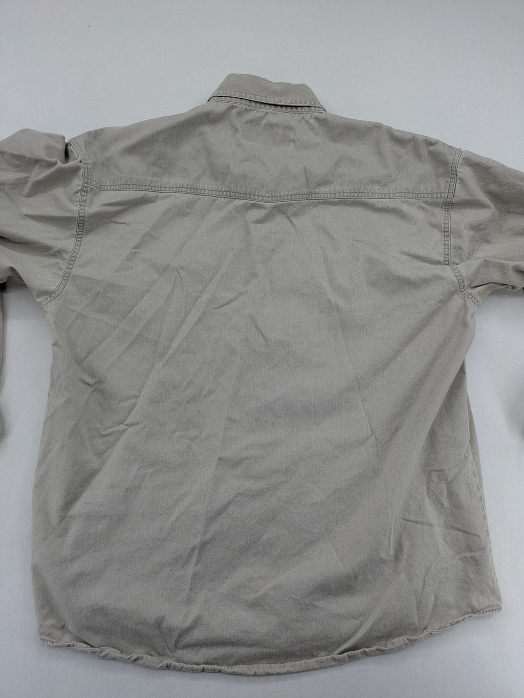 Corsucci beige button-down shirt 100% cotton with buttoned chest pockets and classic collar