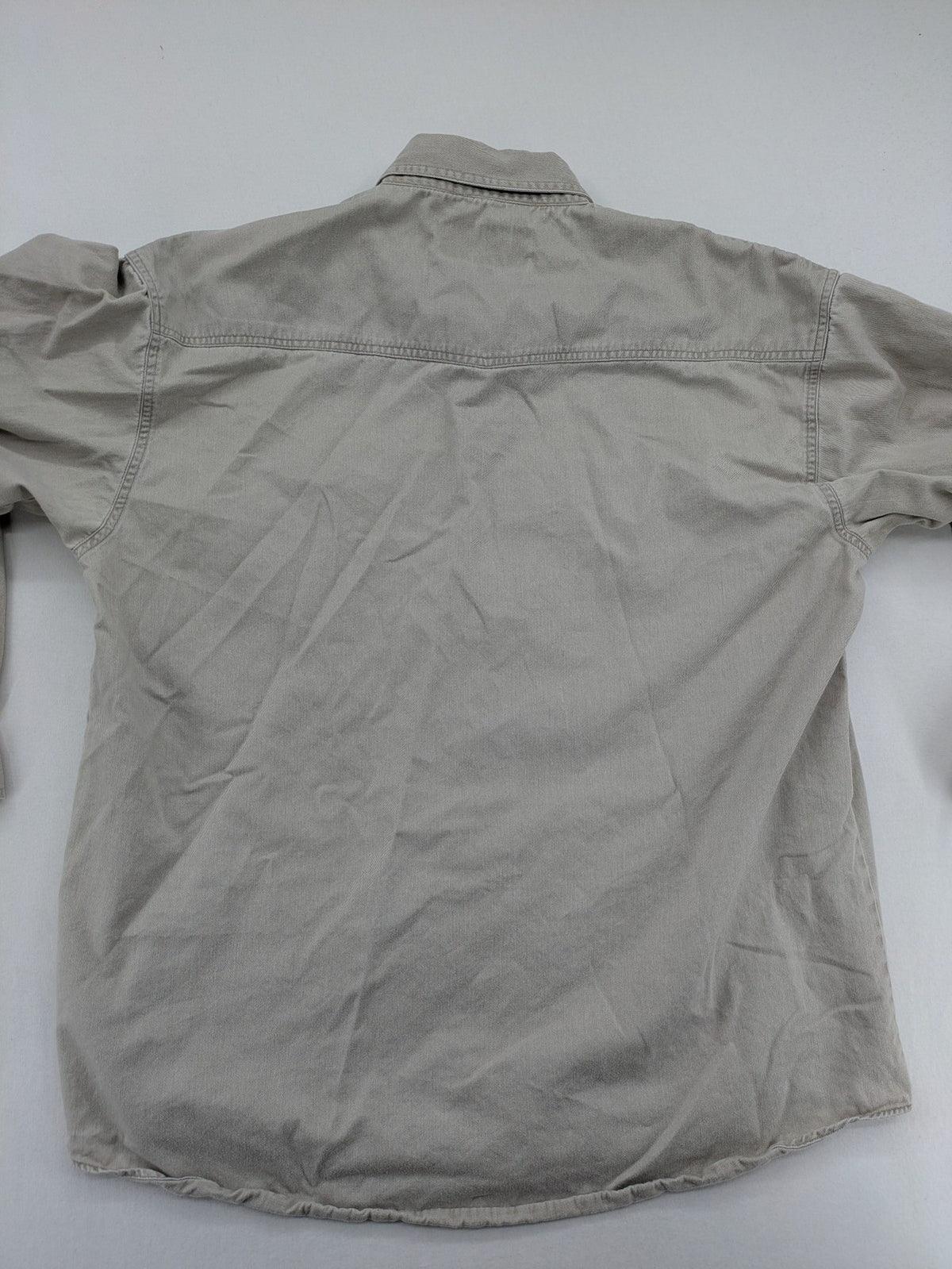 Corsucci beige button-down shirt 100% cotton with buttoned chest pockets and classic collar