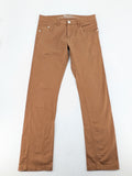 Savvy brown skinny jeans, classic 5-pocket design, made from cotton stretch twill.