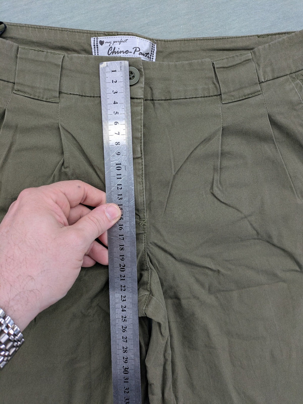 bpc bonprix collection khaki pants with front pleats and classic chino cut
