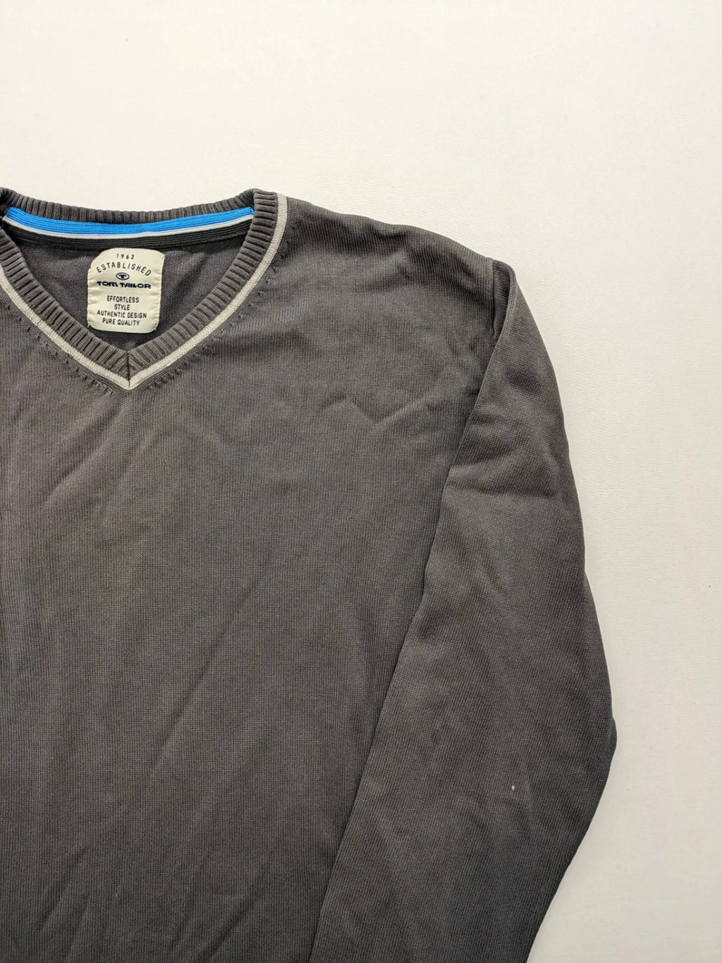Tom Tailor grey turtle neck jumper with ribbed cuffs and stylish collar.
