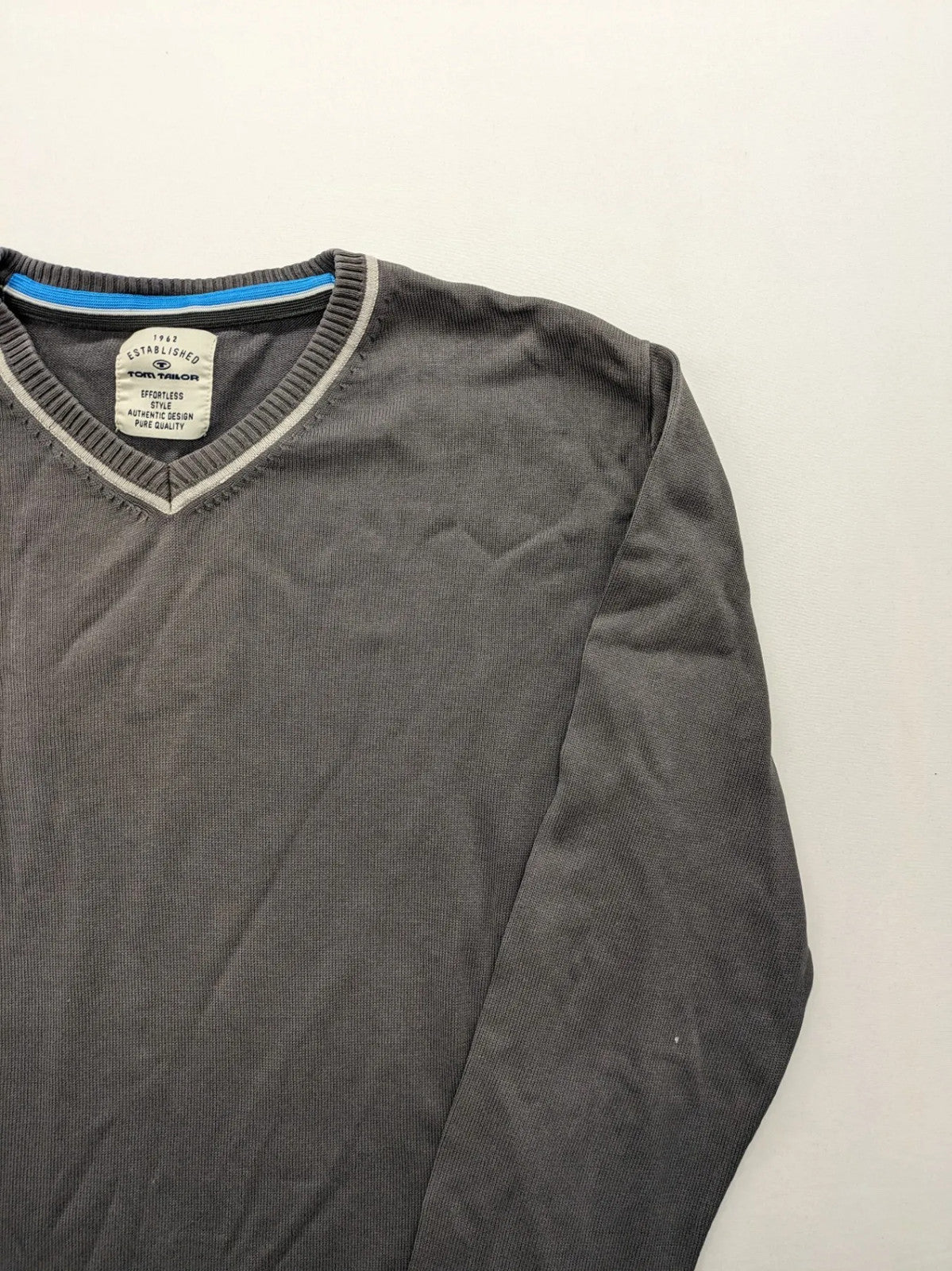 Tom Tailor grey turtle neck jumper with ribbed cuffs and stylish collar.