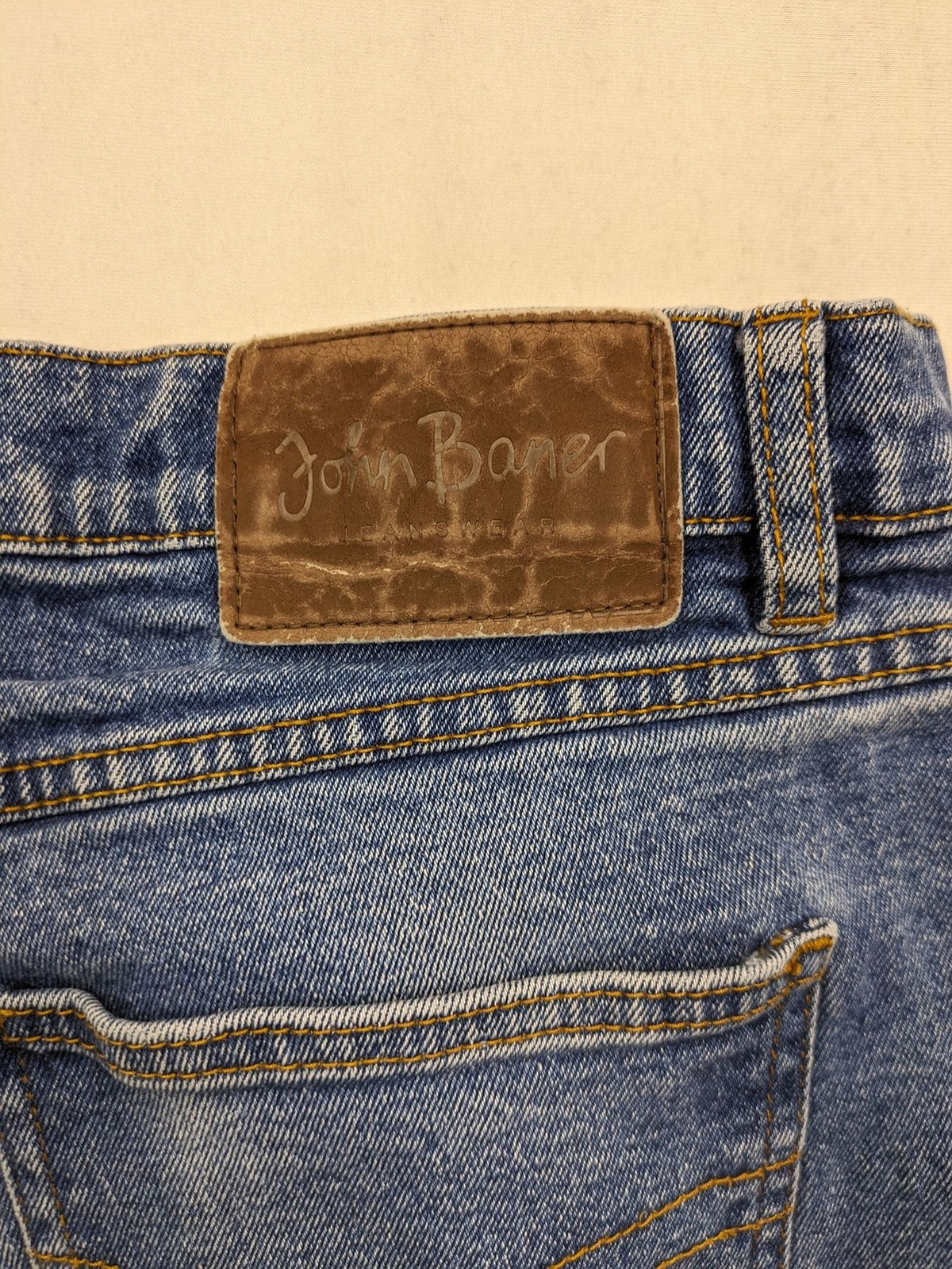 john baner blue straight jeans classic 5-pocket design durable denim material