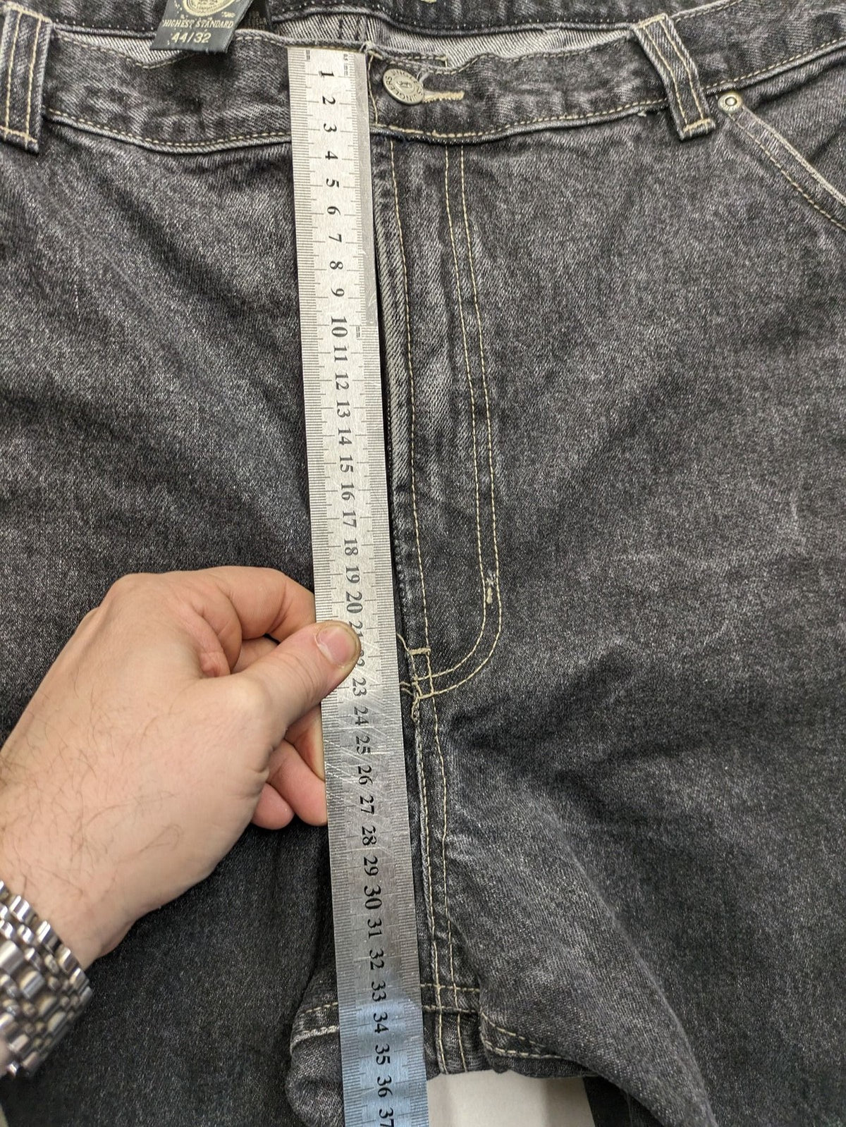 Jinglers straight jeans black grey faded wash, classic 5-pocket style, 100% cotton.