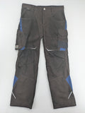 Kübler work pants blue grey Cordura fabric with multiple cargo pockets and reflective details.