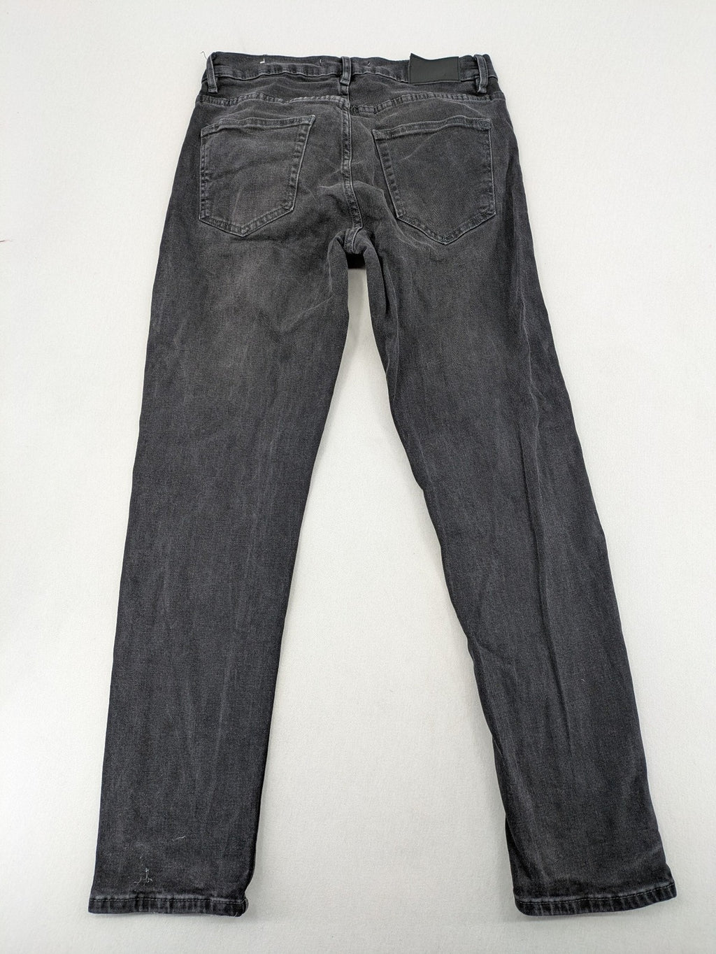 Zara black grey straight jeans five-pocket design stretch denim
