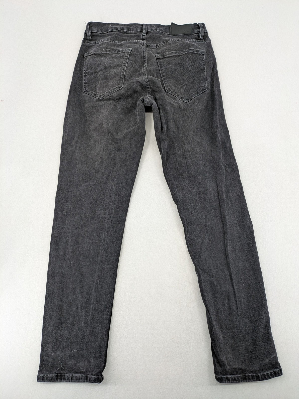 Zara black grey straight jeans five-pocket design stretch denim