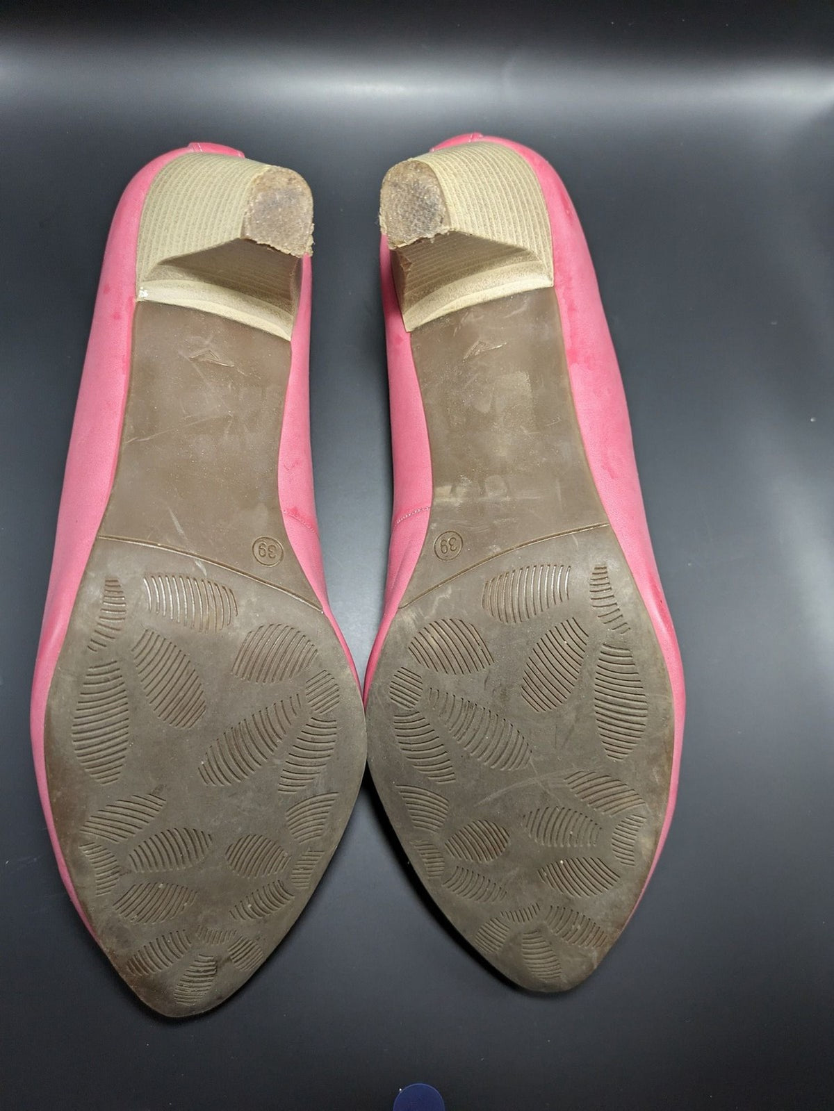 AF cream pumps block heel round toe elegant design