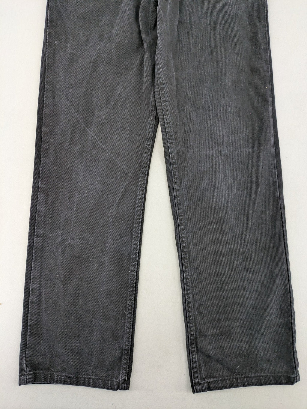 Baumwolle grey straight jeans 5-pocket style faded look robust cotton