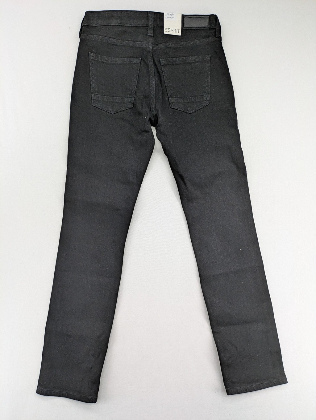 Esprit pink straight jeans medium rise classic design with logo detail.