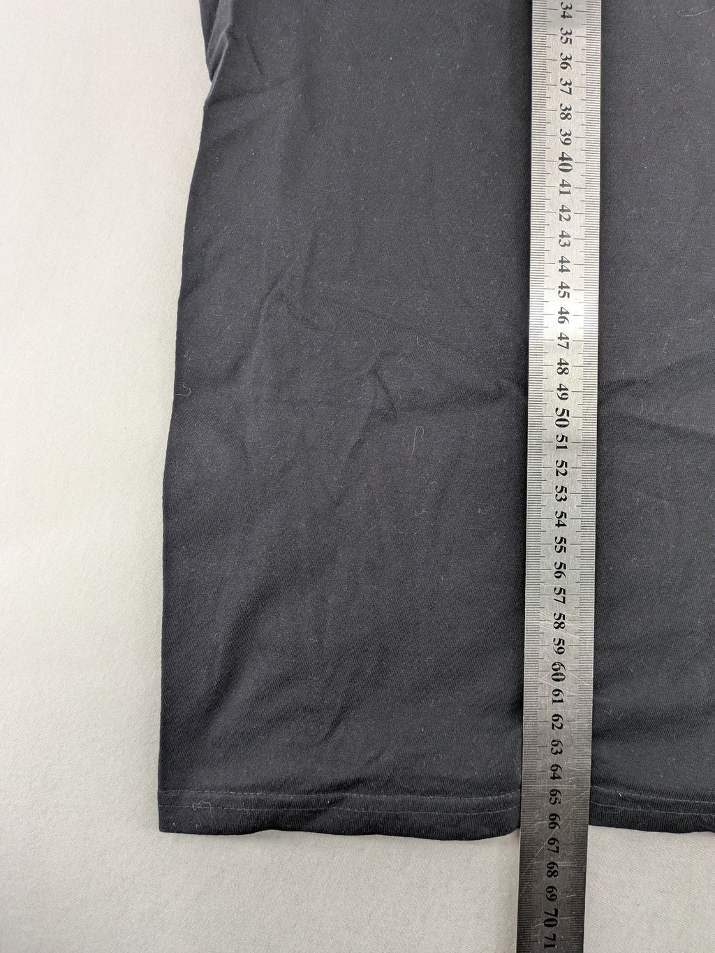 Versace 19.69 black short sleeve t-shirt with graphic logo print and V-neck design.