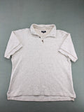 Mexx grey polo shirt with textured fabric and two-button placket.