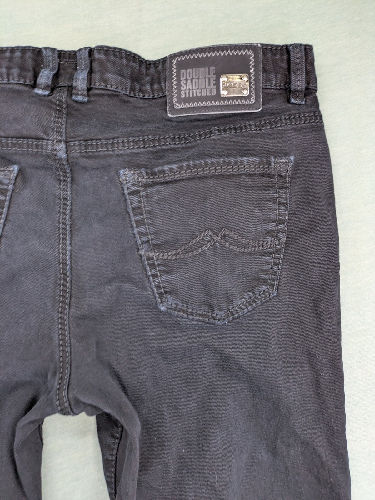 Joker grey straight jeans with double saddle stitch detail and classic 5-pocket design.