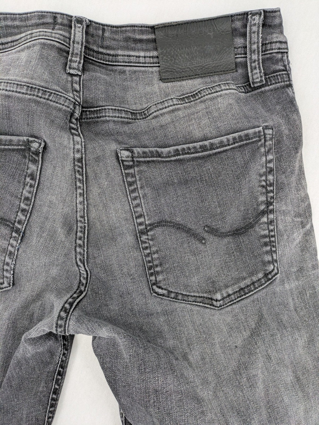 Jack & Jones straight jeans faded black grey wash five-pocket design stretch denim