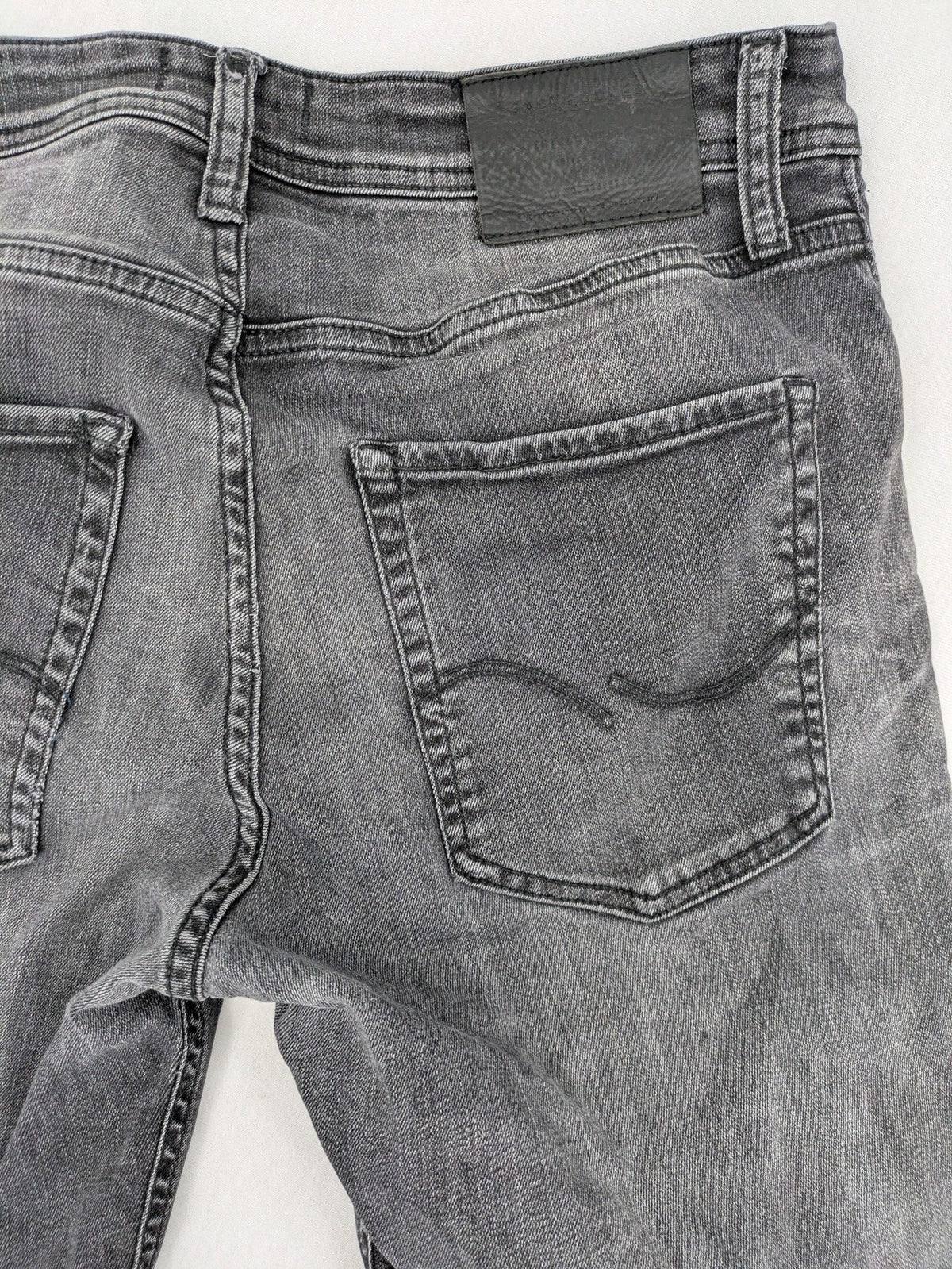 Jack & Jones straight jeans faded black grey wash five-pocket design stretch denim