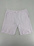 Livergy grey sweat shorts with elastic waistband, drawstring, and side pockets.