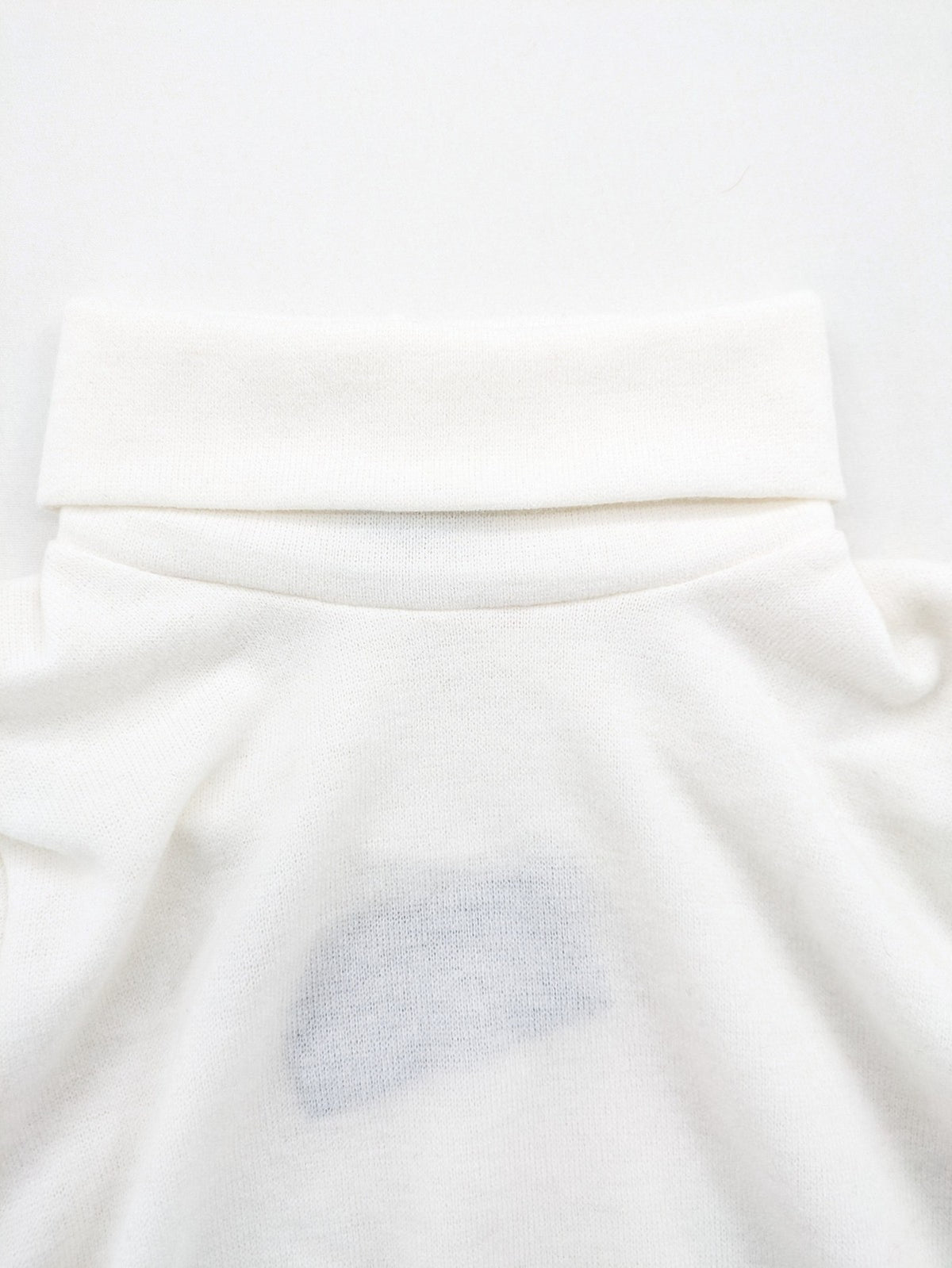Monica Braghini white turtle neck jumper soft fabric classic design with high collar.