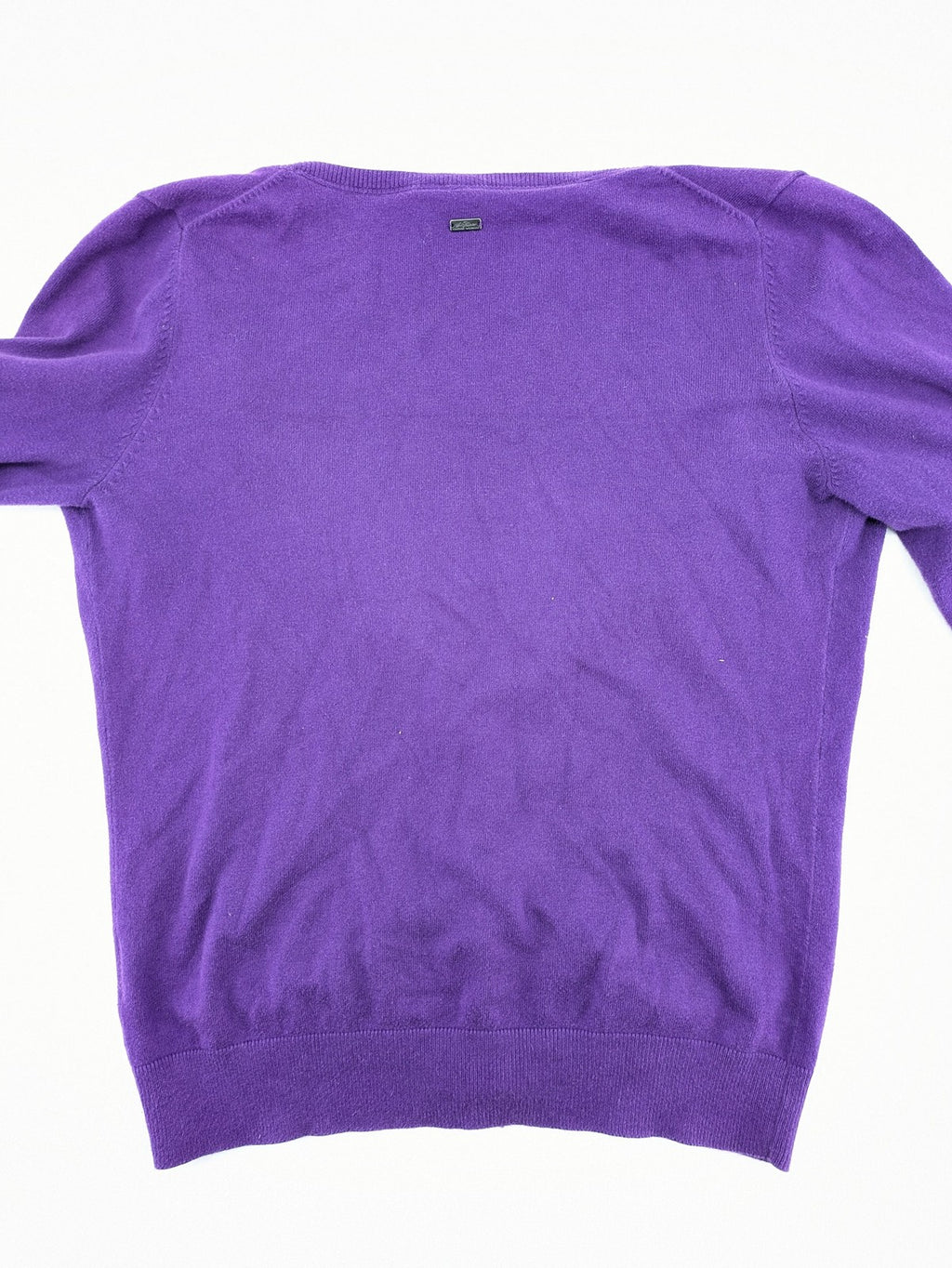 s.Oliver purple turtle neck jumper with floral pattern, buttons, and pockets in cotton blend
