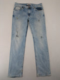 Koton Jeans blue straight jeans with distressed details and classic 5-pocket style.