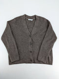 Cecil grey turtle neck jumper ribbed texture V-neck with button closure.